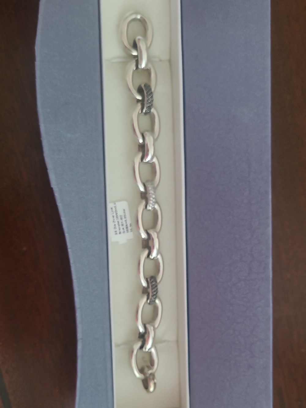 Diamond Silver Link Bracelet